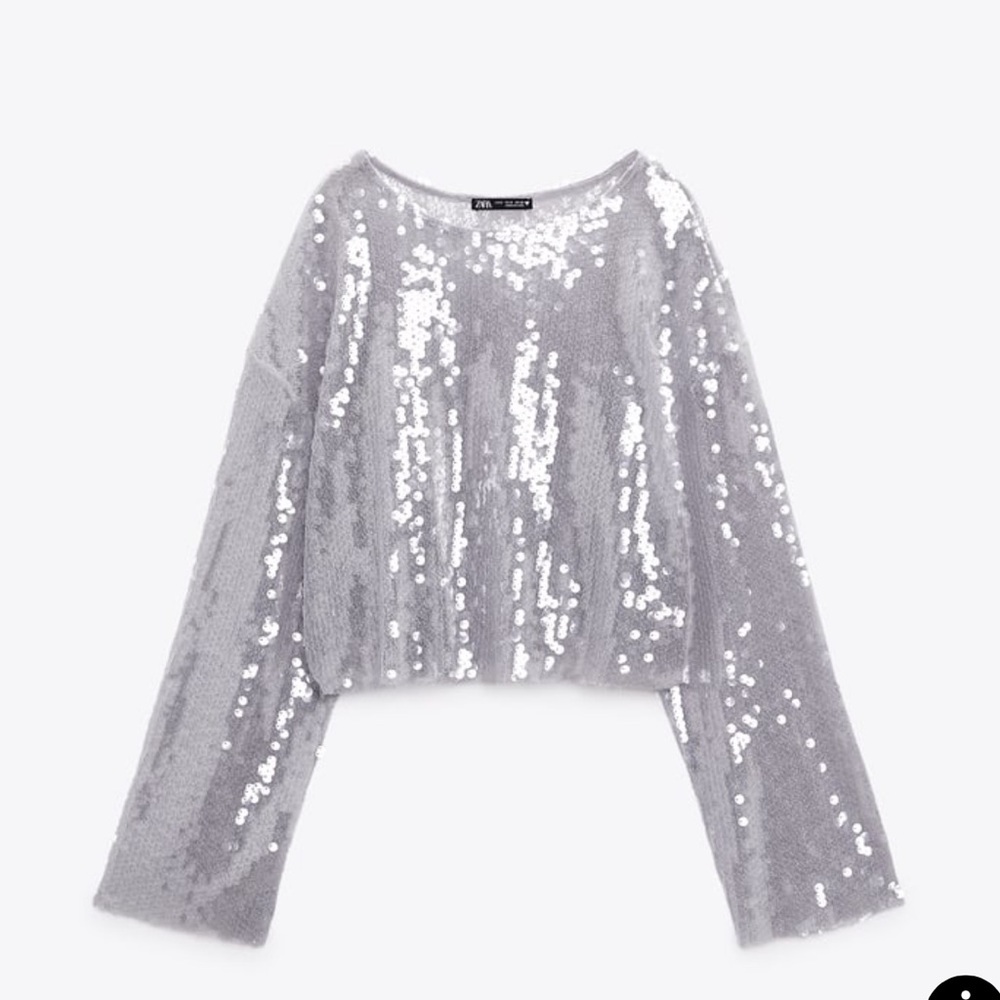 NWT Zara sequin shirt